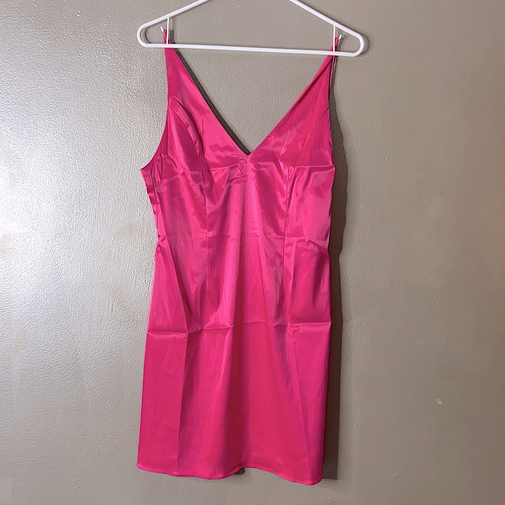 Pink Silk Slip Dress